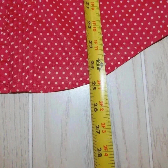 American Eagle Outfitters Womens Red Polka Dot Short Sleeve Short NWT - Picture 12 of 12